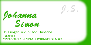 johanna simon business card